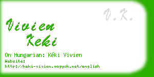 vivien keki business card
