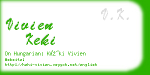 vivien keki business card